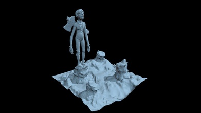 saw star heaven - 3d model noel esperanza noeldesigns 95c71e4 modeled sculpted blender warrior tribe man 3d print model - Mito3D