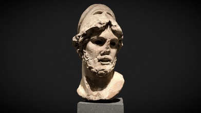 scan marble head greek general - buy royalty free 3d model avi 176d92a 3d print model - Mito3D