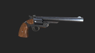 schofield Revolver 45 spielerisch manipulierten animiert 3d Modell den44 a2261da 3d print model - Mito3D