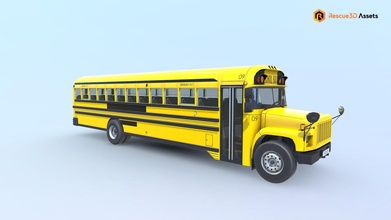 school bus - buy royalty free 3d model rescue3d assets 43e80ed 3d print model - Mito3D