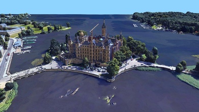 Schwerin castello palazzo Germania acquistare royalty gratuito 3d modello libanciel schloss architettura 3d print model - Mito3D
