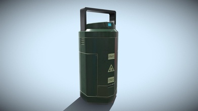 sci-fi container flask - buy royalty free 3d model simon griffiths rubberman 45a2882 3d print model - Mito3D