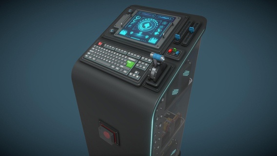 sci fi kontrol panel 2 satın almak telif Bedava 3d model shubbak3d güç ayakta durmak gelecek eller düğmeler bilimkurgu fütüristik konsept tuş takımı 3d print model - Mito3D