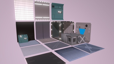 sci-fi interior pack lowpoly - download free 3d model noahm1216 a56f351 3d print model - Mito3D