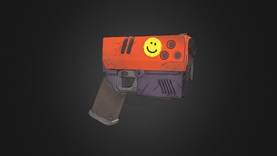 scifi toon pistola 3d modello squamoso b41329f 3d print model - Mito3D
