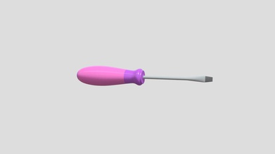 screwdriver - buy royalty free 3d model edplus 1788814 subdivision level 1 mirrored textures 64 x five colors texture two purple grey dark pink materials 2 handle metal formats stl obj fbx dae x3d origin located handle-center polygons 11422 vertices 5715 hope you enjoy 3d print model - Mito3D