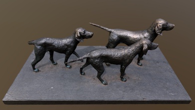 escultura perros comprar realeza gratis 3d modelo Suramis perro imprimible fotogrametría escanear 3d print model - Mito3D
