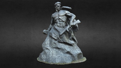 sculpture stand de la mort - modèle 3d yan adidas f34ed56 sculpteur evgeny vuchetich 3d print model - Mito3D