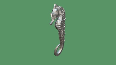 sea horse 2 - download free 3d model nancy lanzi luo thunk3d-nancy 00978a1 3d print model - Mito3D