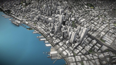 Seattle 3d ville modèle acheter royalties libre modèles city models f5bc3f9 3d print model - Mito3D