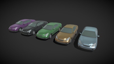 sedan car generic low-poly 3d model - buy royalty free 3ddisco c1cd7b9 lowpoly completely ready used your games animations films designs etc comes 5 different color textures lights transparent windows not-transparent opaque there no interior order keep low poly goes technical details file formats included package fbx obj abc dae glb stl x3d native software format blend overall vertex count 5204 metallic roughness normal ao all 2k resolution 3d print model - Mito3D