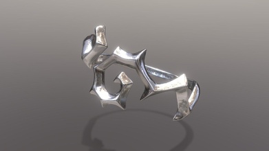 self-designed silver ring - 3d model shirowplus def22f6 3d print model - Mito3D