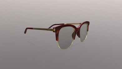semi-rimless eyeglass frames - 3d model isra ns ca621a4 3d print model - Mito3D