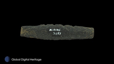 serrated fish tail point variant xcb-105-3287 - download free 3d model global digital heritage globaldigitalheritage 16276f5 notched serrated fish tail point variant xcb-105-3287 400 bce-100 ce xcb-105 adamagan aleut place walrus hunters head morzhovoi bay western alaska peninsula massive village multiple occupations occupied 400 bce-100 ce largest village arctic estimated 1000 people also has limited occupations dated 2200-1700 bce 1000-600 bce 900-1100 ce western alaska peninsula artifacts presented result research conducted under grants nsf 9630072 nsf 9814086 nsf 9996372 nsf 9996415 nsf 1139266 nsf 1321411 h maschner principal investigator these artifacts were scanned either faro edge arm minolta vivid 9i processed geomagic polyworks 2-8 photos were used texture geomagic wrap original digitizing work done ivl id st univ subsequent processing publication completed global digital heritage - serrated fish tail point variant xcb-105-3287 - download free 3d model global digital heritage globaldigitalheritage 16276f5