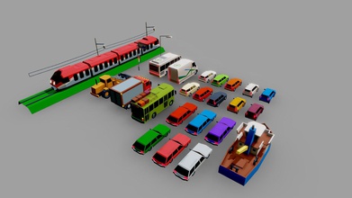 set cartoon cars - acquistare royalty-free modello 3d igor yerm igoryerm 2b67ec0 lowpoly auto 3d print model - Mito3D