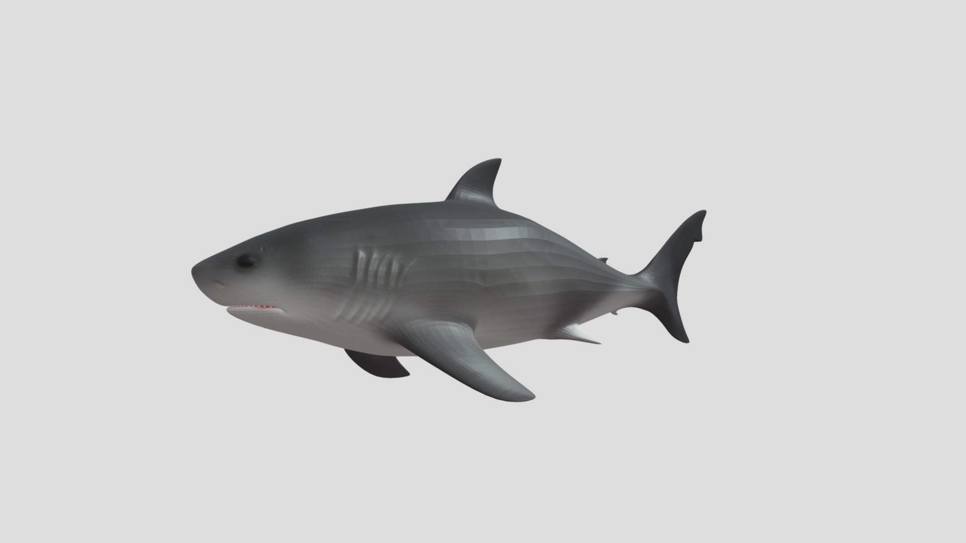 shark - buy royalty-free modello 3d edplus 1e4823e suddivisione 2 mirroring texture a 1024 x più colori, materiali 1 è normale, la mappa per vedere normale immagine truccate formati stl, obj, fbx dae 3ds x3d origine trova centro-centro poligoni 53632 vertici 27455 auguriamo che il 3D print model - Mito3D