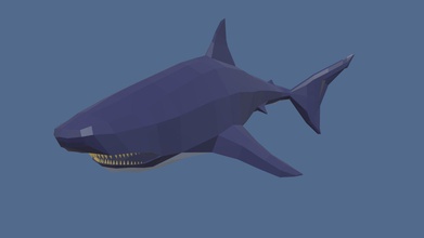 shark - download free 3d model rkuhlf d42bc65 rigged swimming animation if you would like full underwater pack can visit my itch page 3d print model - Mito3D