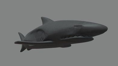 shark commission 19 - 3d model memorie ddede9f stone figure made blender 28 type standard 3d print model - Mito3D