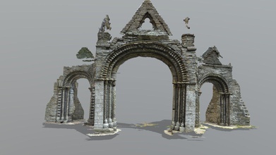 shobdon arches - herefordshire 3d model montez architecture montezarchi c6e9b6e attributed hereforschool romanesque carving one formed part church which replaced late 18th century being rebuilt atop hill folly capture not brilliant struggling strong winds my pole camera lots passing cloud caused issues noise alignment 3d print model - Mito3D