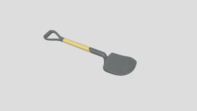 shovel - buy royalty free 3d model edplus 5355bbc subdivision 2 textures 1024 x two colors texture yellow grey materials 1 formats stl obj fbx dae 3ds x3d origin located handle-center polygons 7536 vertices 3768 hope you enjoy 3d print model - Mito3D