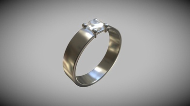 plata anillo diamante 3d modelo Walter cubre ojo divertido walterdekker 81ff3e8 3d print model - Mito3D