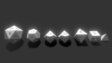 simple dice set d4 d6 d8 d10 d00 d12 d20 - buy royalty free 3d model mike shepherd mikeshepherd fe1aadd dnd dungeonsanddragons tabletop-rpg dungeons-and-dragons 3d print model - Mito3D