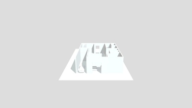 einfache erste Haus der Geschichte - download Kostenlose 3d-Modell melvinaurelius 8da53eb besteht aus 2 Schlafzimmer, Badezimmer, gemeinschaftliches Wohnzimmer Küche Esstisch schöne garage Treppe gelegt worden, erleichtern die Möglichkeit, zweite-Etage-design hinter dem breiten grünen Hinterhof 3d print model - Mito3D