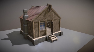 simple medieval house - download free 3d model direraven 7ff2c36 3d print model - Mito3D