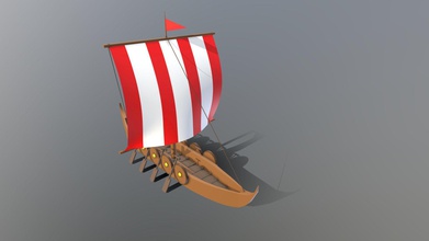 basit viking gemisi - satın royalty free 3d model poedji prasatya poesperanza 8b71a35 2020 maya yarattı doku photoshop kullanarak lambert blinn yelken oluştur kullanılarak yapılır 3d print model - Mito3D