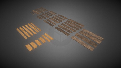 Simples legno tavole pbr acquistare royalty gratuito 3d modello eltonmodellingdesign2020 tavola esterno log bloccare bastone architettonico legname molo cabina natura taglio graticcio 3d print model - Mito3D