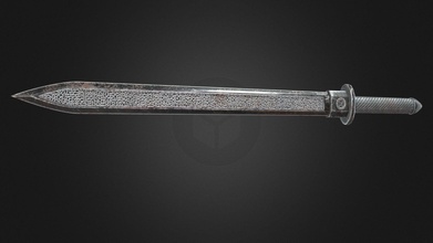single sword - pedang tunggal download free 3d model rzyas b704f24 3d print model - Mito3D