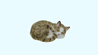 gatto addormentato - modello 3d nils cvre 43df3fb parte del progetto politecnico di milano corso cv&re il 2020 mostrato pelo 3d print model - Mito3D
