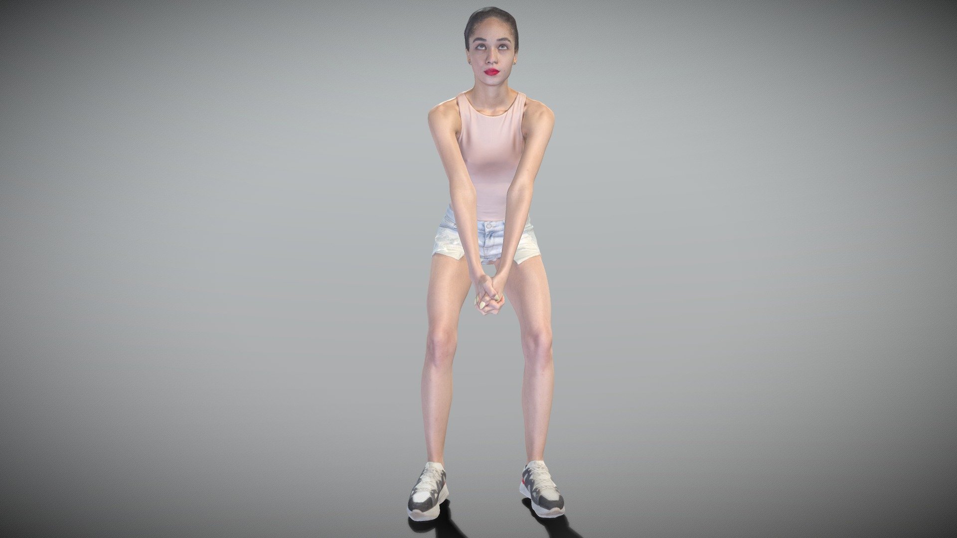 slim woman playing beach volleyball 196 - buy royalty free 3d model deep3dstudio 12a5a22 true human size detailed sporty beautiful young caucasian appearance casual style captured pose perfectly matching variety architectural visualizations eg swimming pool etc product ready immediate use visualisations further render sculpting zbrush technical characteristics digital double scan decimated 100k triangles sufficiently clean pbr textures 8k diffuse normal specular maps non-overlapping uv map download package includes obj file which applicable 3ds max maya cinema 4d unreal engine unity blender more scans released every week everything 3D print model - Mito3D