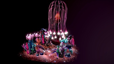 small alien plant diorama - download free 3d model hannahwool 02d0b4c 3d print model - Mito3D