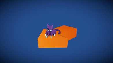 petit chat fléchés - téléchargement gratuit modèle 3d johnnysix therealjohnnysix bdbb7ff violet shaded gradient de texture sat flèche 3d print model - Mito3D