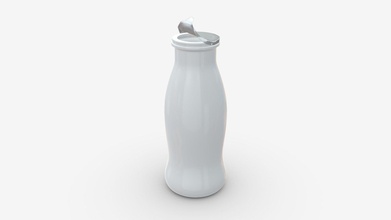 pequena garrafa de plástico aberto - compra isenta royalties modelo 3d hq3dmod aivisastics 4022beb 3d print model - Mito3D