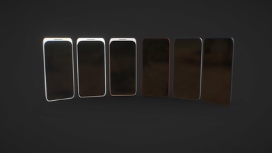 smartphone set - buy royalty free 3d model steele steelefrau 5e898cd non-descript phones 1 subdivision smoothing friendly 2 easily customisable 3 low poly geometry 4 6 colour choices rose gold light blue white gray space black red 3d print model - Mito3D