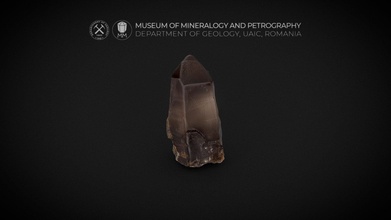enfumé quartz variété 3d modèle musée minéralogie pétrographie uaic mineralogypetrographymuseum 6283904 3d print model - Mito3D