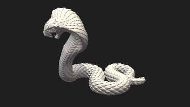 snake cobra - buy royalty free 3d model explorertit36 gmailcom paydi high python print statue anaconda poly sculpture interior 3d print model - Mito3D