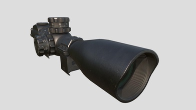alcance de francotirador - descargar gratis 3d modelo arbuzz747 7c5b53c 4k textura militar vista compatible picatinny rail piezas objeto móvil no tiene agujeros 3d print model - Mito3D