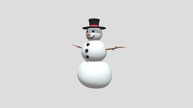 snowman - buy royalty free 3d model edplus 72c5bd8 subdivision 1 textures 1024 x 6 colors texture rigged materials formats stl obj fbx dae 3ds x3d origin located bottom-middle polygons 32592 vertices 16384 hope you enjoy 3d print model - Mito3D
