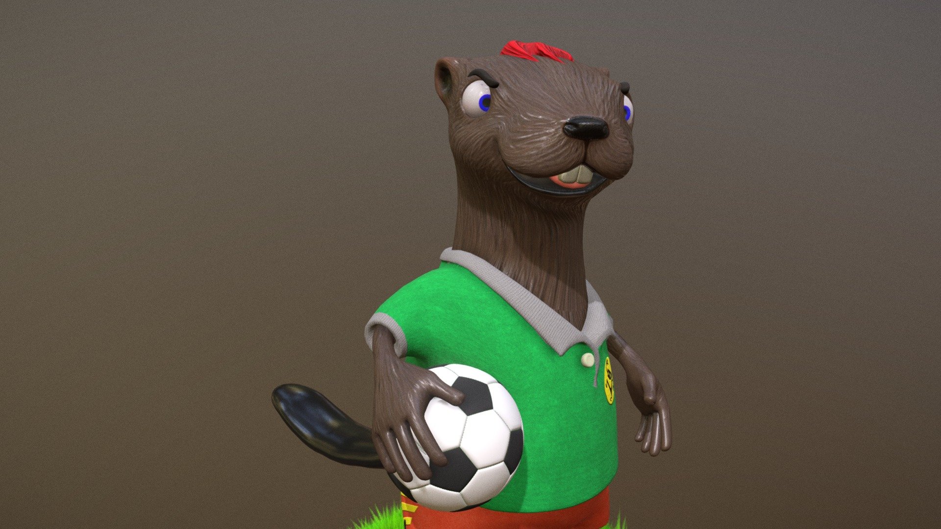 soccer castor - modèle 3d creaturelab3d 719e9f3 caractère conept de conception hauteur technique blender 28 substance peintre 3D print model - Mito3D