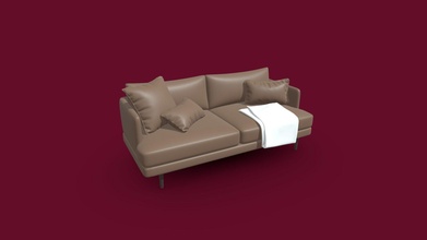sofa lc3 natural - buy royalty free 3d model interior interiormodel 74b88a6 3d print model - Mito3D