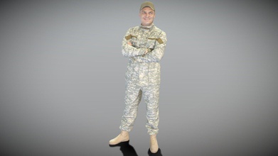 soldado americano militares uniforme sorridente 207 Comprar realeza livre 3d modelo deep3dstudio efa3cf8 3d print model - Mito3D