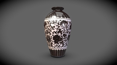 song noir chinese shaped vase - download free 3d model riach 9a92326 3d print model - Mito3D