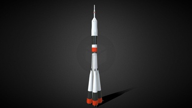 soyuz fusée Baïkonour pbr acheter royalties libre 3d modèle omg3d scène cccp orbite yuri astronaute urss cosmonaute gagarine 1961 vostok espace vaisseau spatial 3d print model - Mito3D