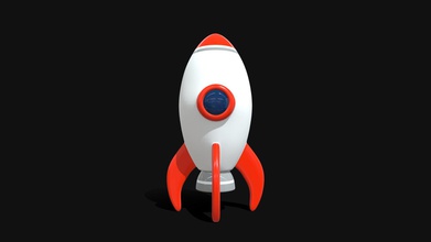 space rocket 1 - buy royalty free 3d model ritordp c7f9c28 3d print model - Mito3D