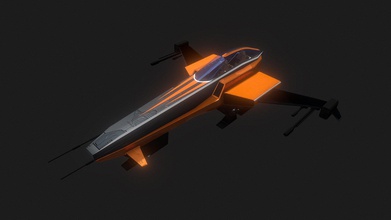 spaceship fighter - 3d model alkan g zar alkangozar d9158ed unfinished project made blender 283 3d print model - Mito3D