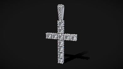 spaseio - gelado de diamante pingente cruz modelo 3d david phoenix daphoeno da05e03 3d print model - Mito3D