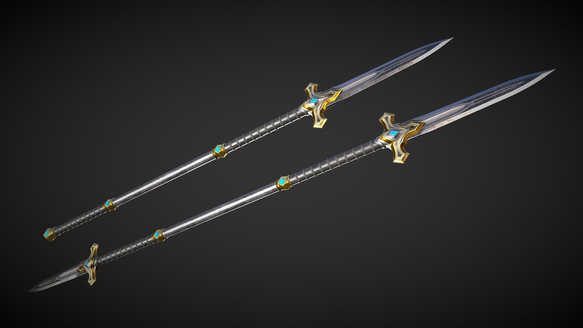 spear glaive a06 - buy royalty free 3d model don falcone 7843861 3D print model - Mito3D